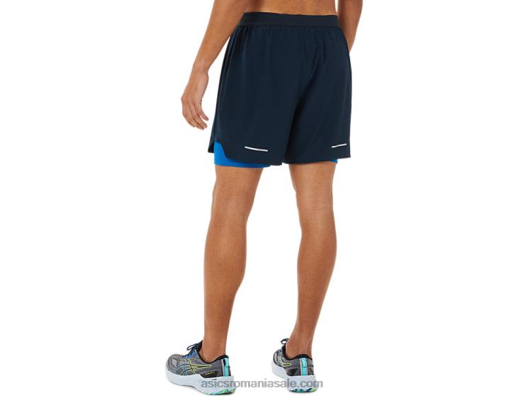 Asics albastru francez/lake drive drum masculin 2-n-1 7in scurt ZF4641478