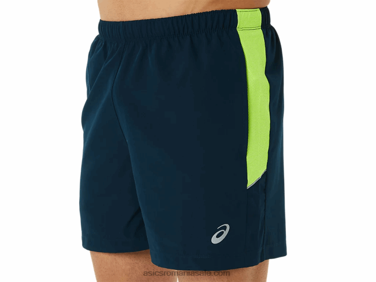 Asics albastru francez/verde pericol pantaloni scurți 5in pr lyte pentru bărbați ZF4641355