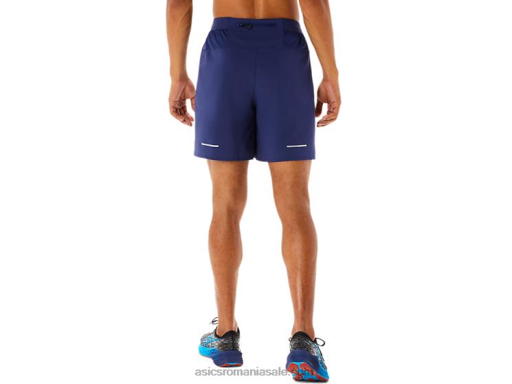 Asics albastru indigo drum masculin 2-n-1 7in scurt ZF464462