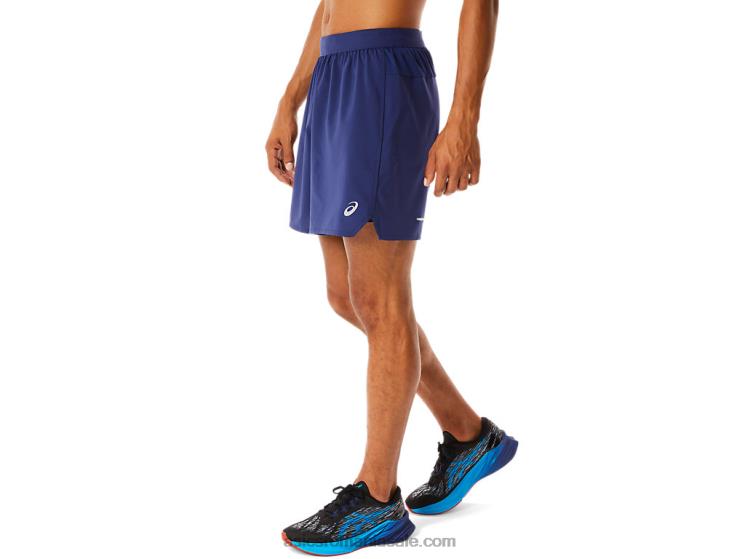 Asics albastru indigo drum masculin 2-n-1 7in scurt ZF464462