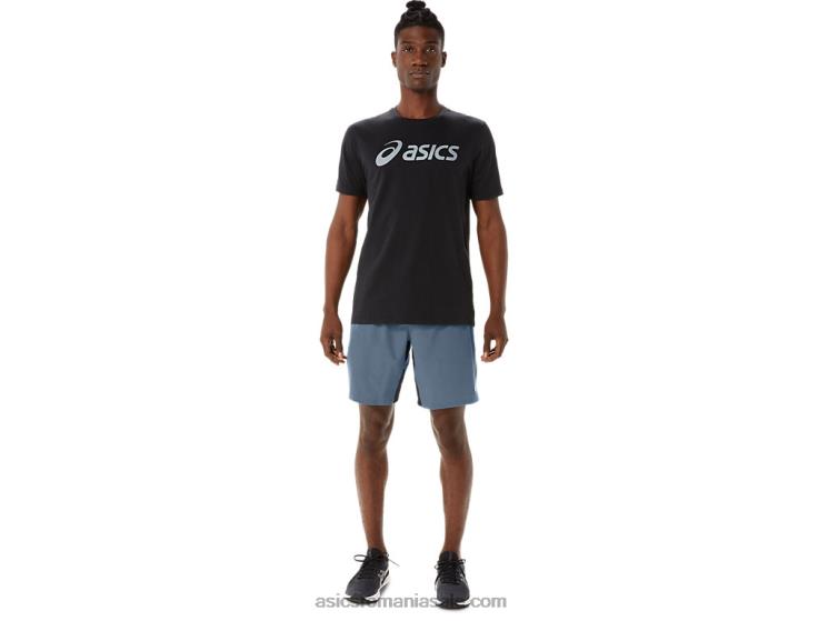 Asics albastru oțel mixer scurt de 9 inci pentru bărbați ZF464192