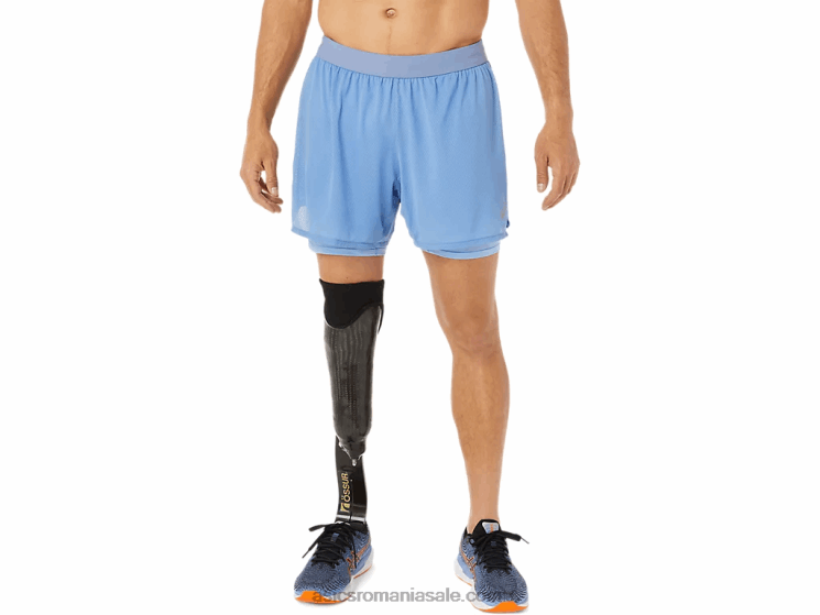 Asics armonie albastră/beatitudine albastră ventilație pentru bărbați 2-n-1 5in scurt ZF4641322