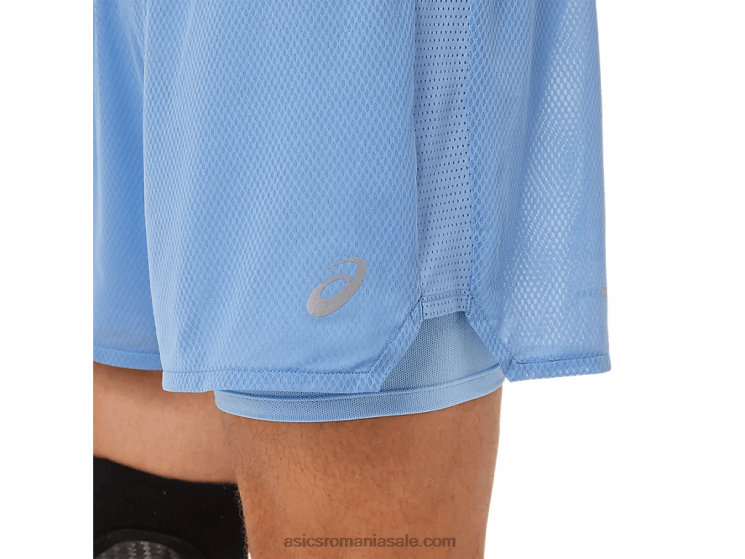 Asics armonie albastră/beatitudine albastră ventilație pentru bărbați 2-n-1 5in scurt ZF4641322