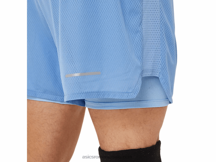 Asics armonie albastră/beatitudine albastră ventilație pentru bărbați 2-n-1 5in scurt ZF4641322