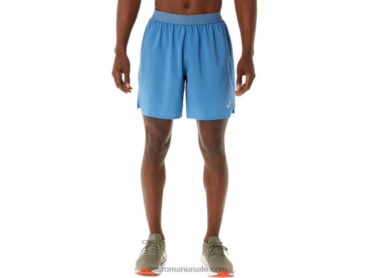 Asics azur/negru de performanță drum masculin 2-n-1 7in scurt ZF4641098