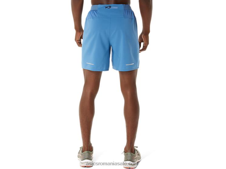 Asics azur/negru de performanță drum masculin 2-n-1 7in scurt ZF4641098