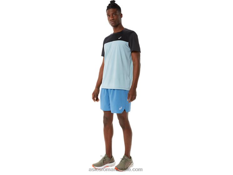 Asics azur/negru de performanță drum masculin 2-n-1 7in scurt ZF4641098