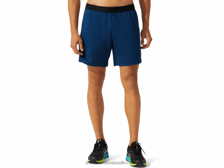 Asics erica albastru francez pantaloni scurți de antrenament tricot de 7 inci pentru bărbați ZF4641891