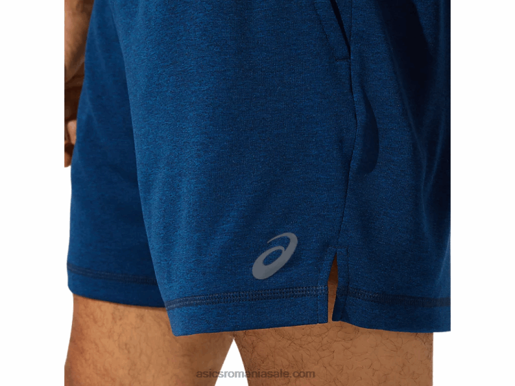 Asics erica albastru francez pantaloni scurți de antrenament tricot de 7 inci pentru bărbați ZF4641891
