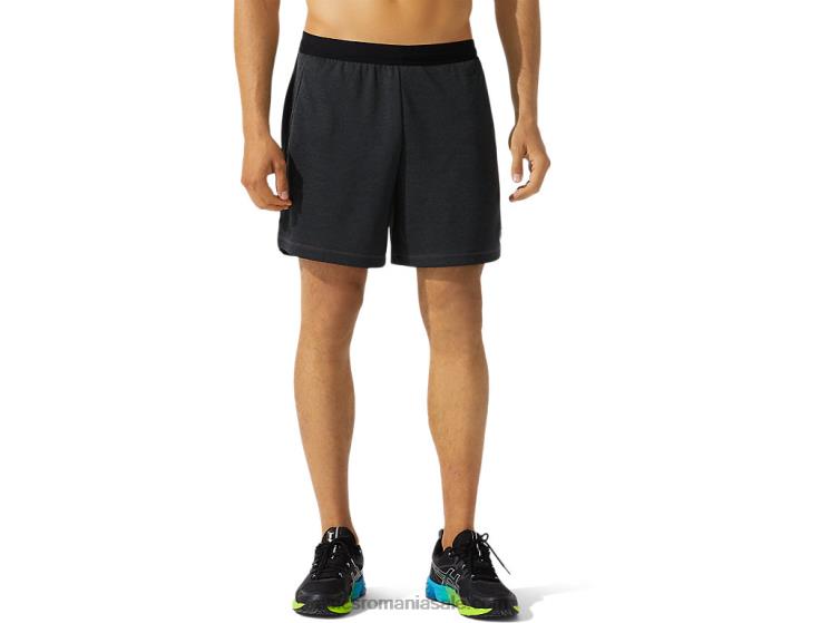 Asics erica gri închis pantaloni scurți de antrenament tricot de 7 inci pentru bărbați ZF4641767