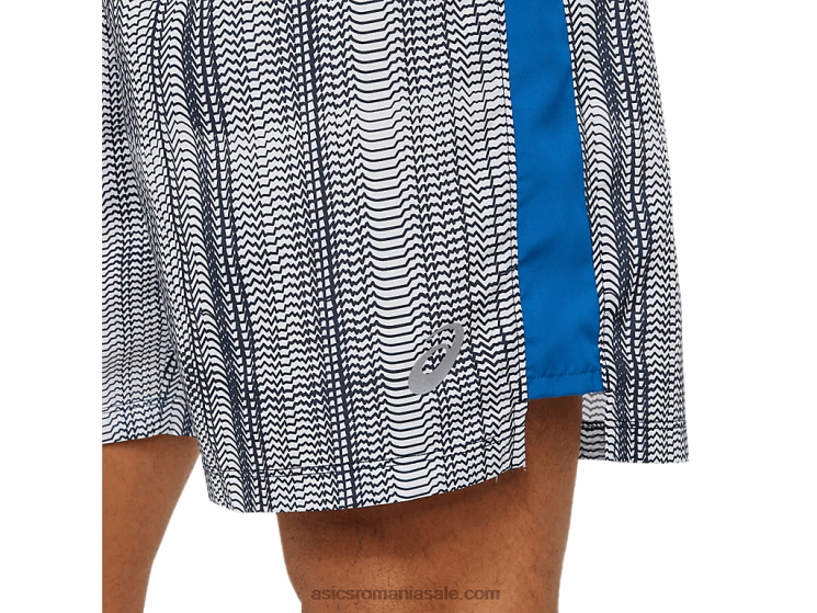 Asics franceză blue print/lake drive pantalon scurt grafic de 7 inci, pregătit pentru bărbați ZF4641501