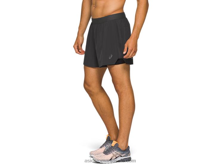 Asics gri grafit drum masculin 2-n-1 5in scurt ZF4641790