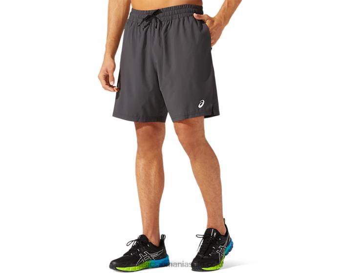 Asics gri grafit pantaloni scurti tren țesut de 7 inci pentru bărbați ZF4641786