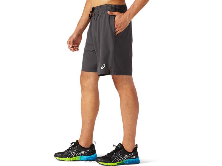 Asics gri grafit pantaloni scurti tren țesut de 7 inci pentru bărbați ZF4641786