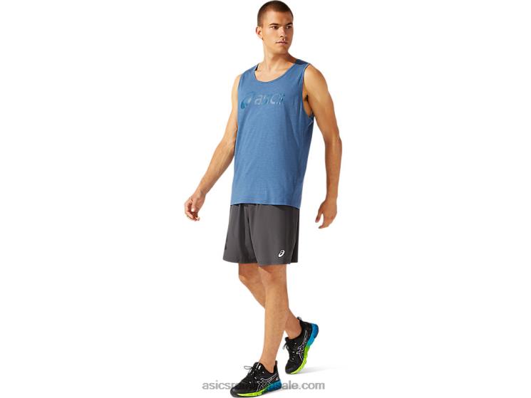 Asics gri grafit pantaloni scurti tren țesut de 7 inci pentru bărbați ZF4641786
