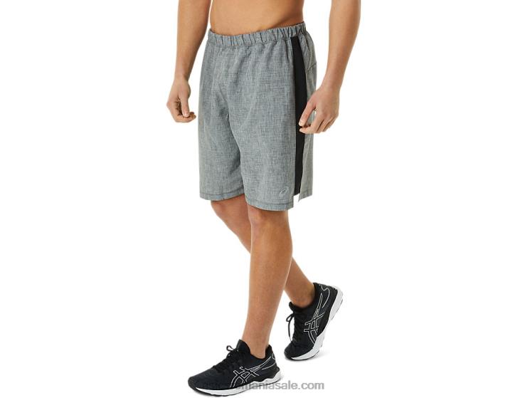Asics gri închis negru/negru gata pentru bărbați 9 în scurt ZF464921