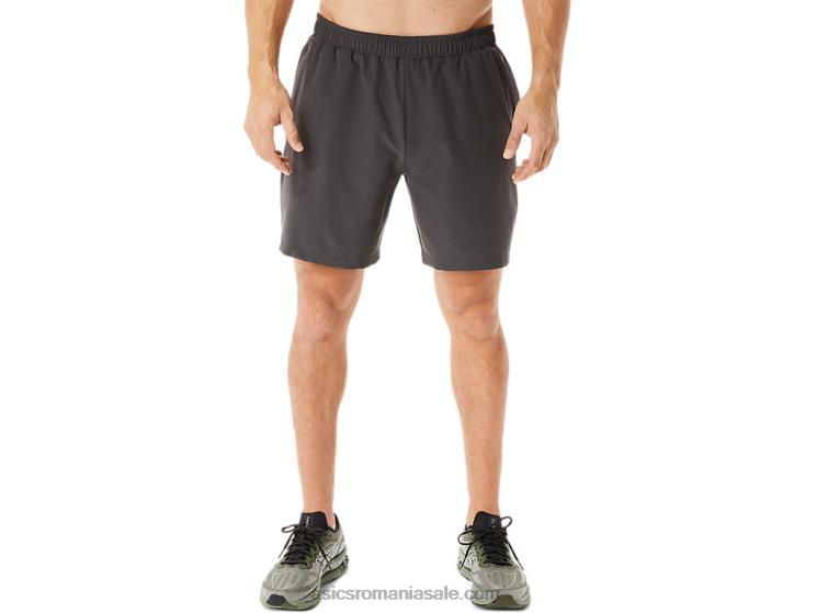 Asics gri obsidian pantalon scurt țesut de 7 inci pentru bărbați ZF464953