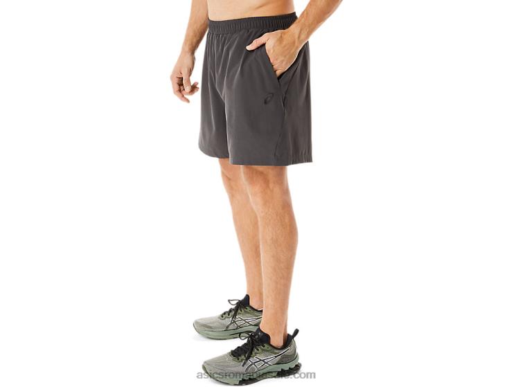 Asics gri obsidian pantalon scurt țesut de 7 inci pentru bărbați ZF464953