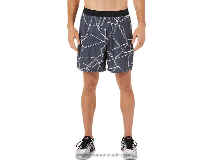 Asics gri purtător pantaloni scurți cu imprimeu de sezon pentru bărbați ZF4641436