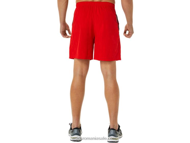 Asics imprimeu roșu foc/gri purtător pantaloni scurți pentru bărbați 7in pr lyte ZF4641364