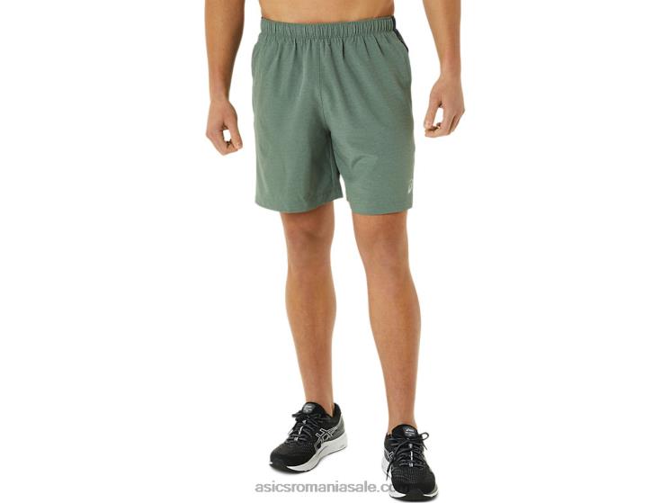 Asics imprimeu verde lichen/albastru francez pantaloni scurți pentru bărbați 7in pr lyte ZF4641362