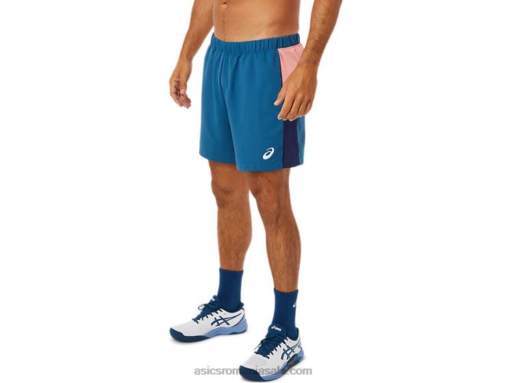 Asics indigo deschis pantaloni scurti color block pentru bărbați ZF4641493