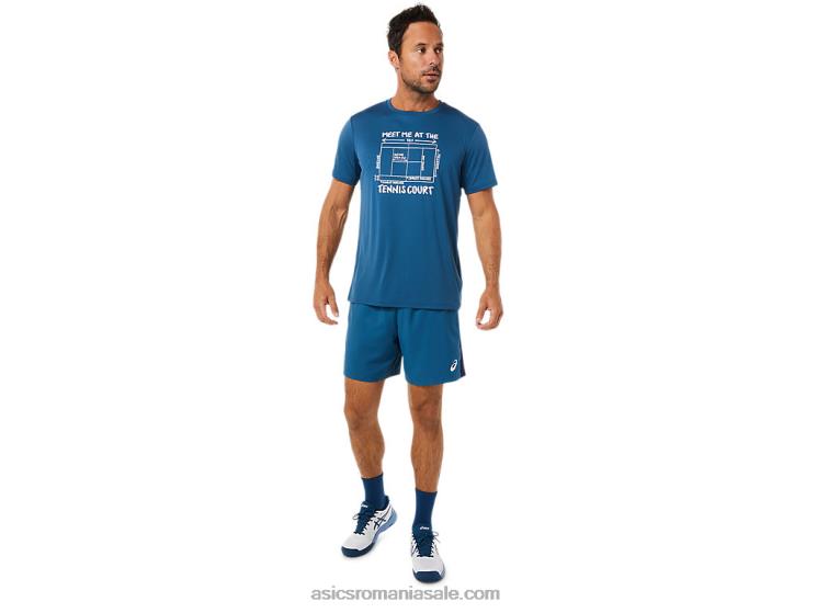 Asics indigo deschis pantaloni scurti color block pentru bărbați ZF4641493