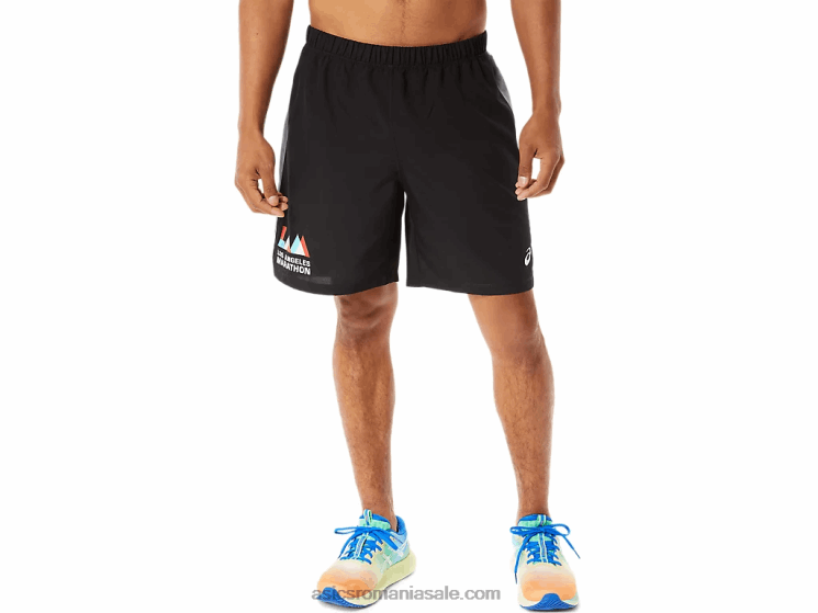 Asics negru de performanță bărbați gata set 7in scurt lam ZF4641344