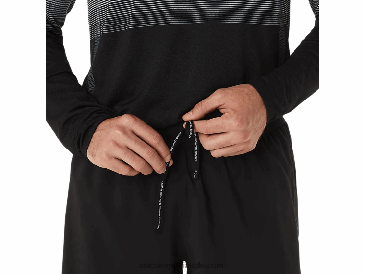 Asics negru de performanță drum masculin 2-n-1 5in scurt ZF4641053