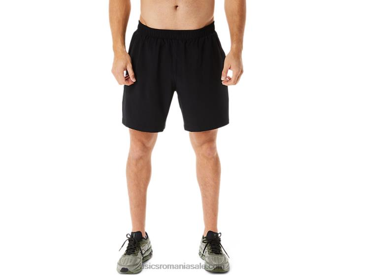 Asics negru de performanță pantalon scurt țesut de 7 inci pentru bărbați ZF464967