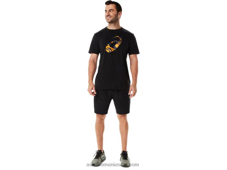 Asics negru de performanță pantalon scurt țesut de 7 inci pentru bărbați ZF464967