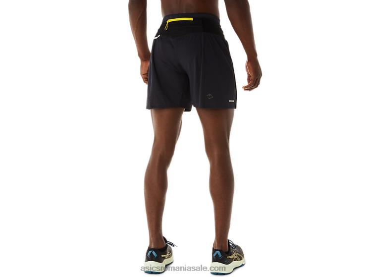 Asics negru de performanță pantalon scurt fujitrail pentru bărbați ZF464486