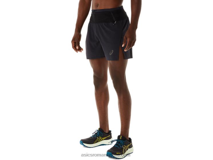 Asics negru de performanță pantalon scurt fujitrail pentru bărbați ZF464486