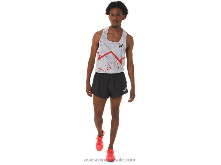 Asics negru de performanță pantalon scurt pentru bărbați, țesut ușor, actibreeze ZF464262