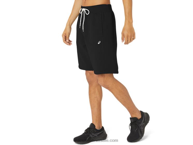 Asics negru de performanță pantaloni scurti pentru bărbați de duminică sana fleece ZF46439
