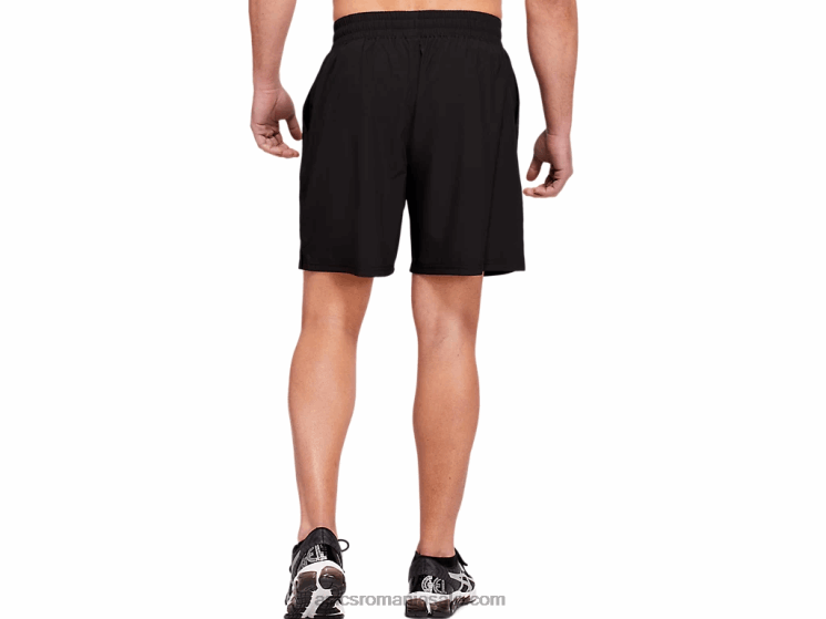 Asics negru de performanță pantaloni scurti tren țesut de 7 inci pentru bărbați ZF4641802