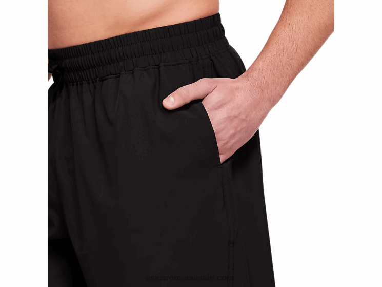 Asics negru de performanță pantaloni scurti tren țesut de 7 inci pentru bărbați ZF4641802