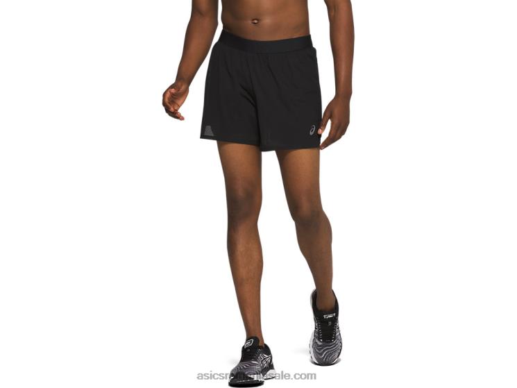 Asics negru de performanță ventilație pentru bărbați 2-n-1 5in scurt ZF4642085