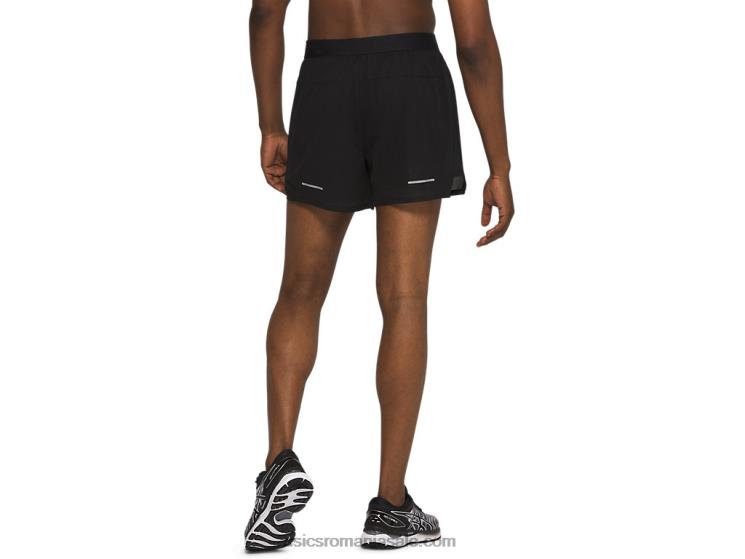 Asics negru de performanță ventilație pentru bărbați 2-n-1 5in scurt ZF4642085