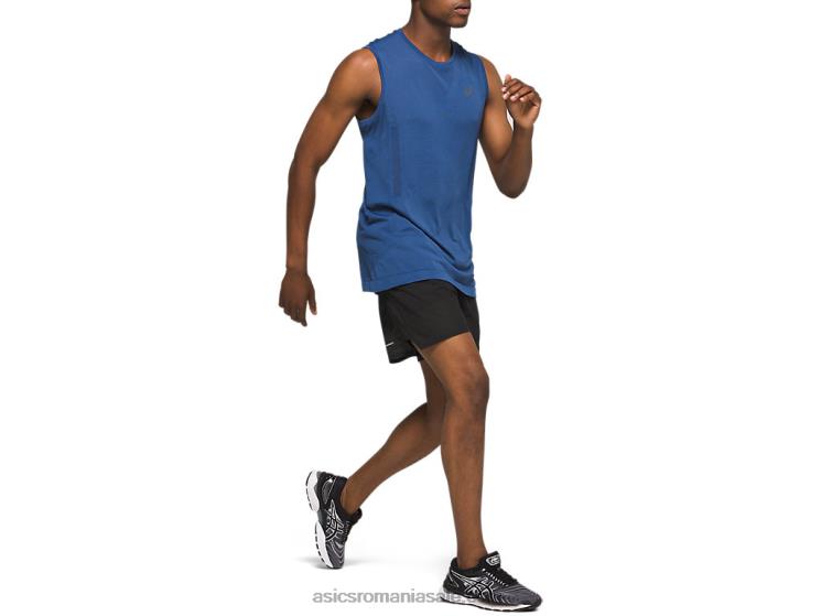 Asics negru de performanță ventilație pentru bărbați 2-n-1 5in scurt ZF4642085