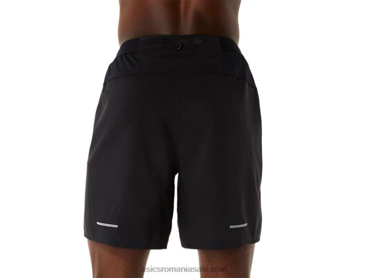 Asics negru performant/gri purtător drum masculin 2-n-1 7in scurt ZF4641082