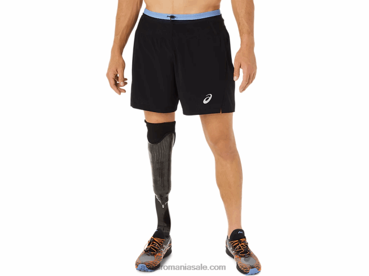 Asics performanță armonie negru/albastru pantalon scurt fujitrail pentru bărbați ZF4641524