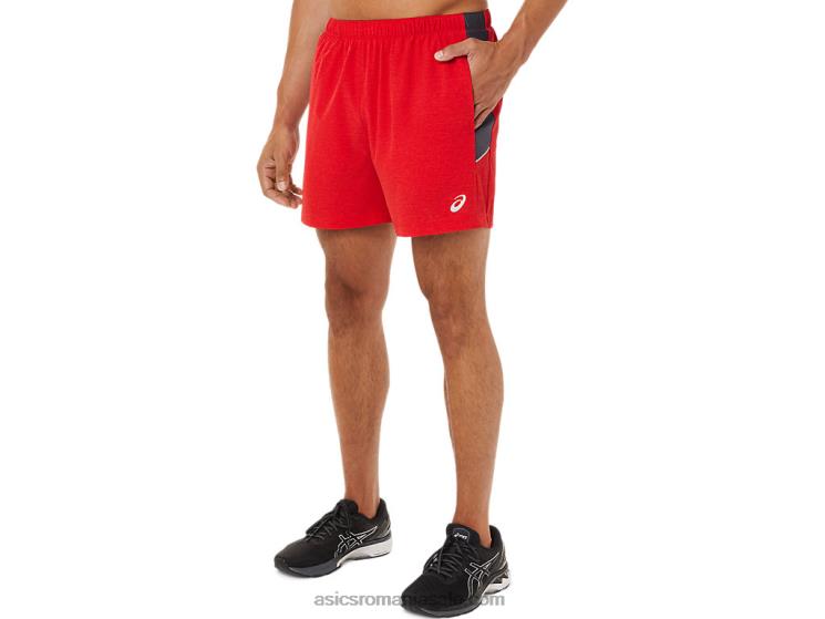 Asics roșu electric eurit/gri pantaloni scurți 5in pr lyte pentru bărbați ZF4641824