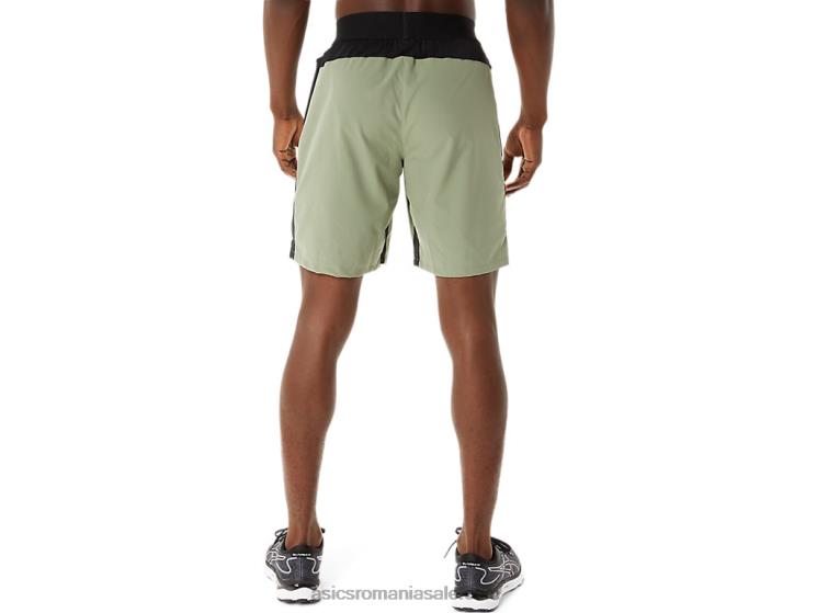 Asics verde lichen/negru de performanță mixer scurt de 9 inci pentru bărbați ZF4641408