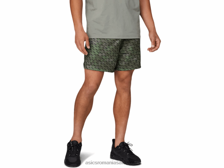 Asics verde lichen pantaloni scurți de antrenament tricot de 7 inci pentru bărbați ZF4641784