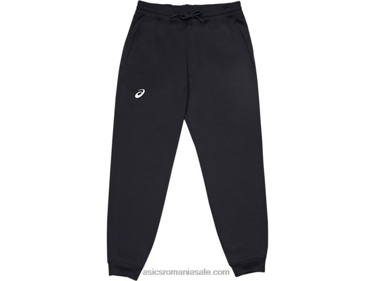 Asics echipa neagra pantaloni de jogging pentru bărbați, French Terry ZF464326