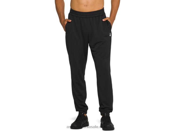 Asics negru de performanță pantaloni de jogging pentru bărbați, French Terry ZF4641993