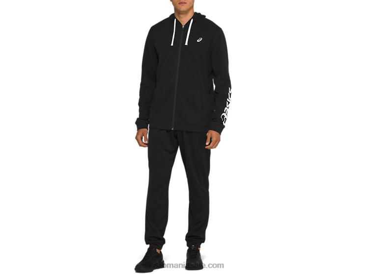 Asics negru de performanță pantaloni de jogging pentru bărbați, French Terry ZF4641993