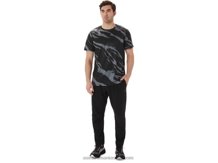 Asics negru de performanță pantaloni țesuți pentru bărbați ZF464984