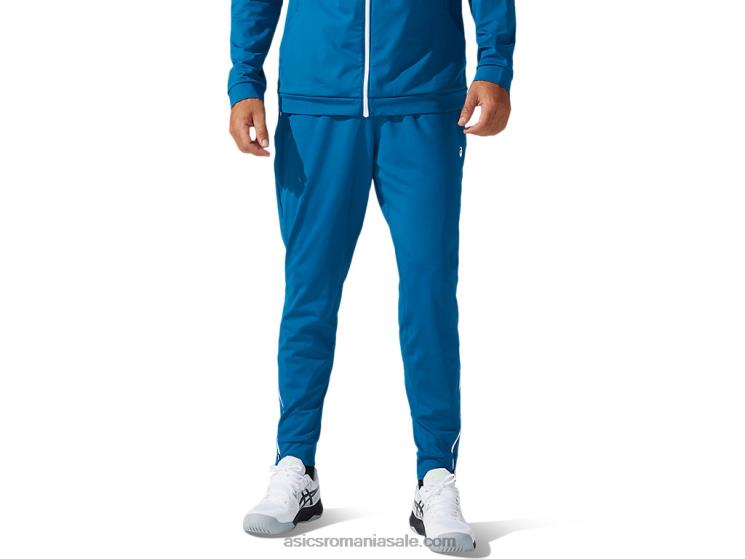 Asics teal de mare adâncime/alb strălucitor pantaloni de sport pentru bărbați ZF4641808